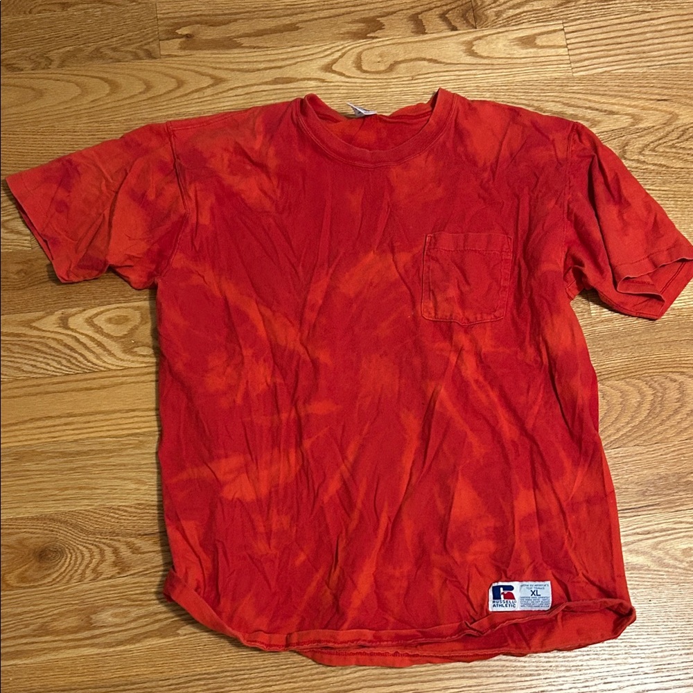 Russell Athletic Red Tie-Dye Short Sleeve Tee